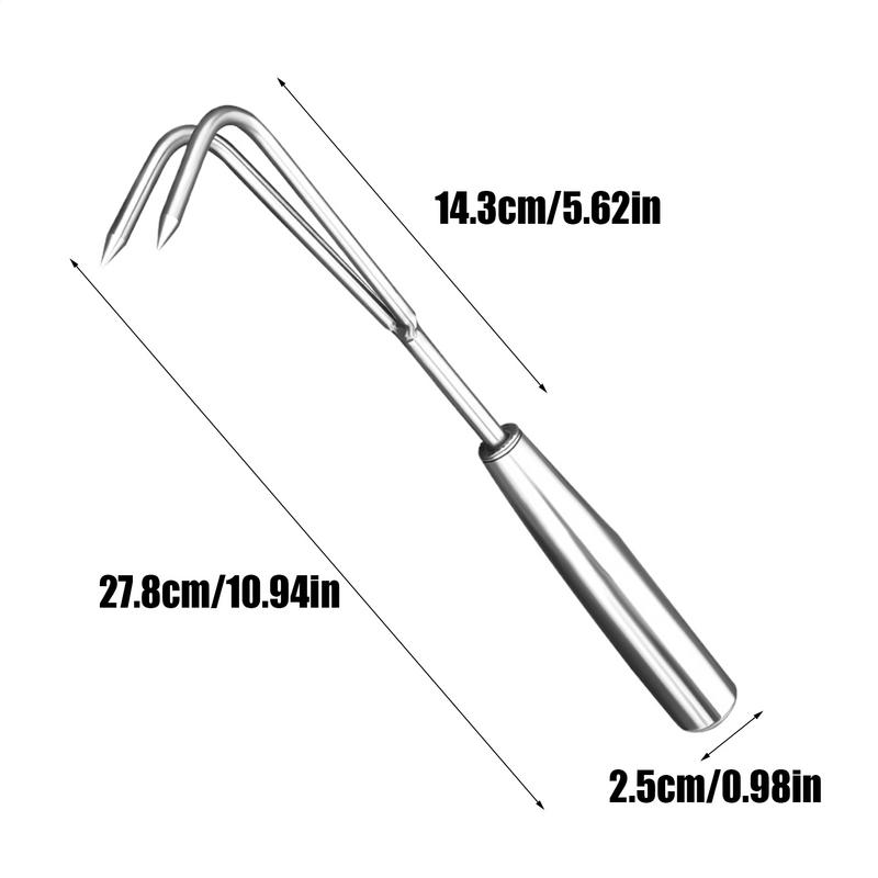 Zappetta Manuale Mini Rastrello Attrezzo Rotante, Estrattore Manuale per Erbacce, Strumento per Diserbo in Acciaio Inossidabile, Attrezzo Manuale da Giardinaggio