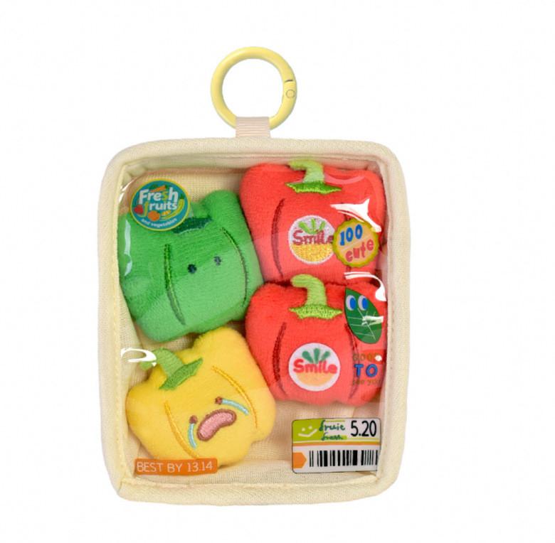 Vegetable Cute Cartoon And Fruit Platter Plush Toy Pendant For Bag Decoration