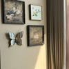 Vintage Butterfly Resin Mirror Dragonfly Hanging Wall Mirror High Quality Decorative Mirror for Home Decoration Retro Style