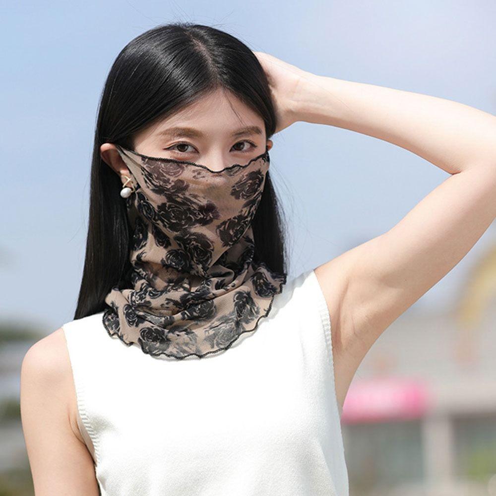 Breathable Bike Mask UV Protection Neck Gaiter Summer Full Face Mask  Hiking Cycling