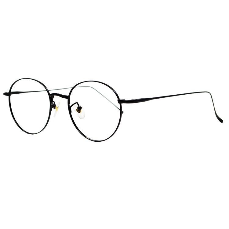 Ultra-Light Round Pure Titanium Glasses Frame with Anti-Blue Light Lenses for Men & Women
