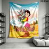 Heidi Alps Cartoon Custom Name Wall Tapestry Aesthetic Wall Hanging Printed Fabric Blanket Decorative Tapestries for Bedroom Living Room Home Decor