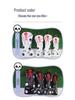 Skull Embroidered Golf Wood Headcover with Rotating Number Tag (1/3/5/UT)