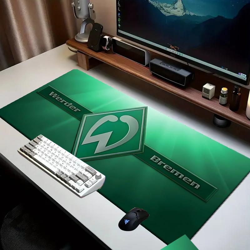 Green And White Werder   Mouse pad Office Desk Mat, Gaming Mouse Pad Mousepad, keyboard pad,Heavy-Duty Non-Slip Rubber Backing, Gift
