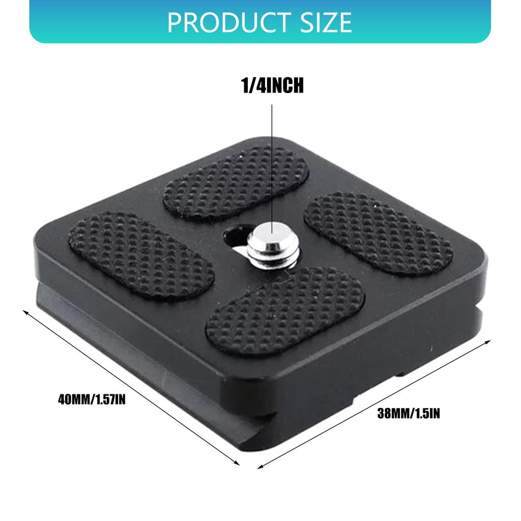 Aluminum Quick Release Clamp Plate Tripod Monopod Mount Adapter Dslr Camera Plate 1/4inch Screw for Camera Videographers