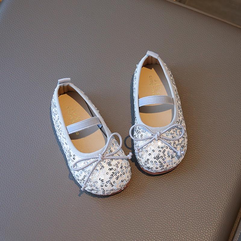 Baby Girls Summer Kids Princess Sandals Casual Lightweight Fashion Sequins Elegant Soft Party Bow Flat Children Walking Shoes