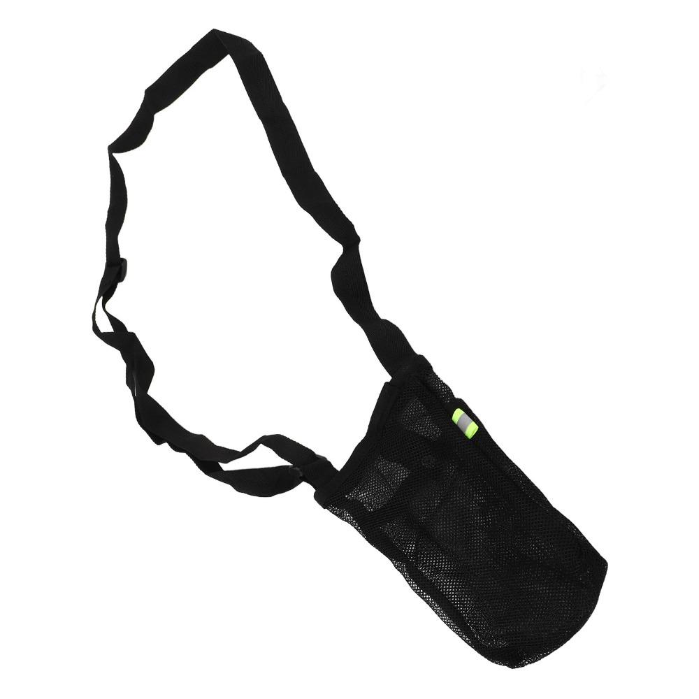Mesh Water Bottle Bag Adjustable Shoulder Strap Lightweight Water Bottle Sling With Pocket Water Bottle Carrier Exercise