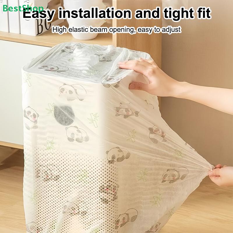 Universal Full-Cover Disposable Non-Woven Luggage Dust Cover - Travel Suitcase Storage Protector for Rainproof Protection