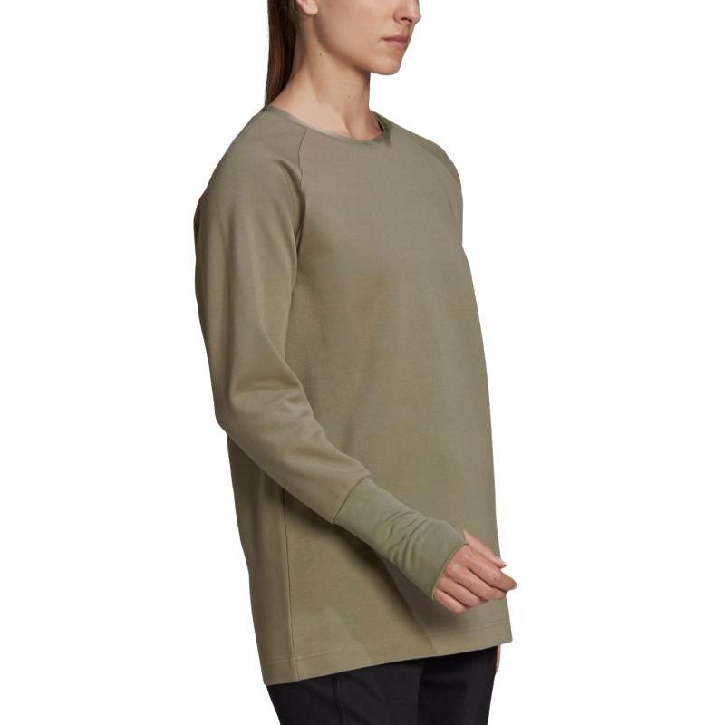 Adidas PARLEY CREW SWEATSHIRT Women s Dark Umber HG6632 XS