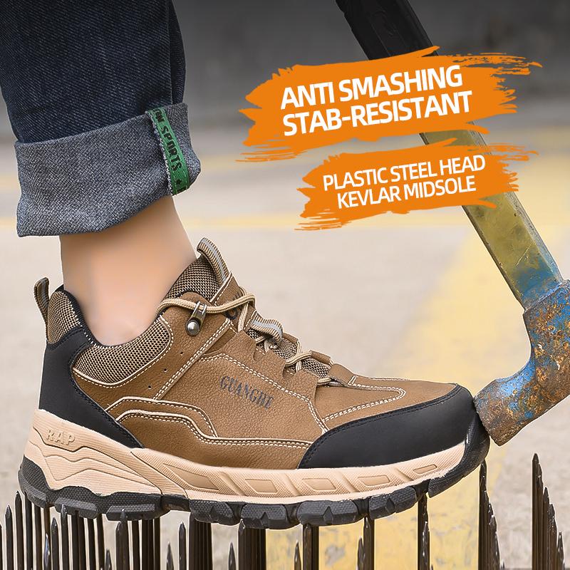 Safety Work Shoes Steel Head Anti-smash Construction Comfortable Shoes Indestructible Non-slip Sneakers Breathable Footwear