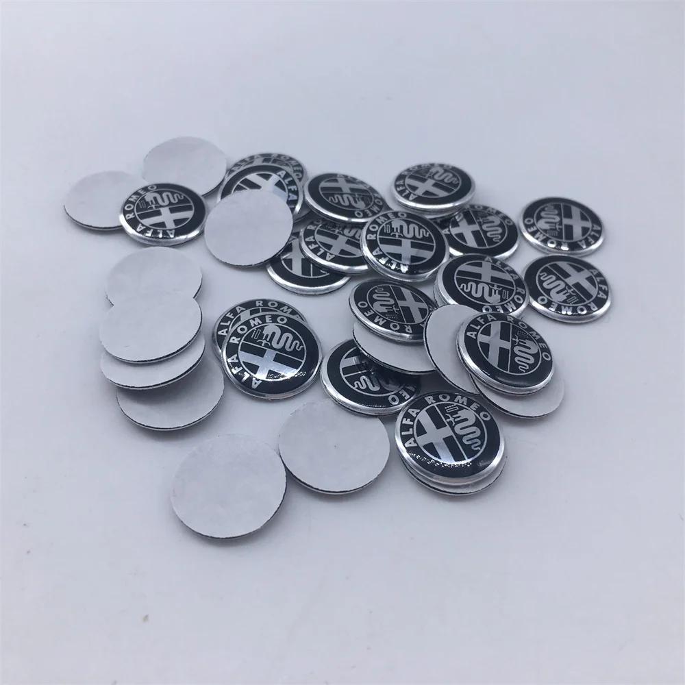 5pcs 11mm 14mm 15mm 15color For Alfa Romeo Stickers Mito 159 147 156 Giulietta Giulia F1 Stelvio Volante GT Car Key Emblem