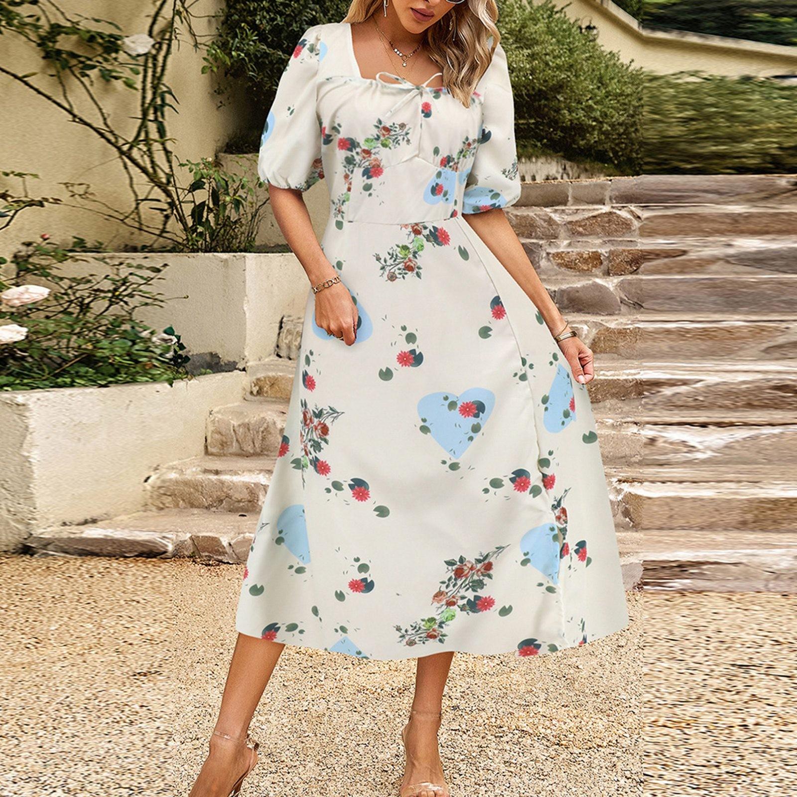 

Женское повседневное однотонное платье с застежкой на талию и V-образным вырезом XL белый