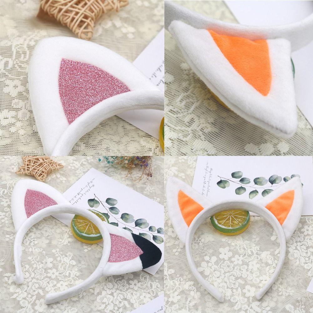 Plush Ears Hairband Costume Hair Hoops Cute Cat Ears Headband  Adults Kids