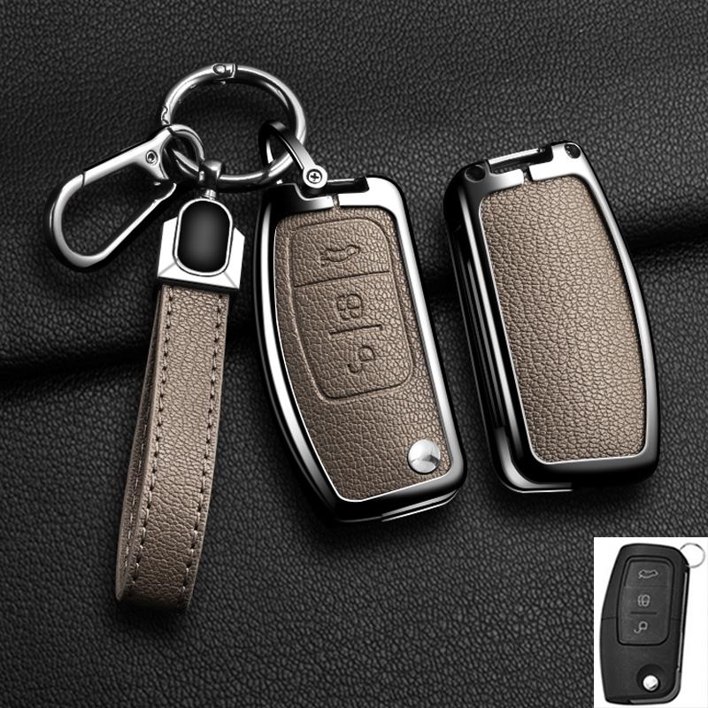 

New Auto Zinc Alloy Car Folding Key Case Cover For Ford Fiesta Focus 2 Ecosport Kuga Escape Falcon B-Max C-Max Eco Sport Galaxy