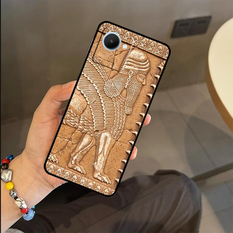 Assyrian Statue lamassu Art Case For Realme C71 C75 C55 C51 C53 C25 C63 C61 C65 C67 GT6 GT7 Pro 11 12 13 14 15 Pro Plus