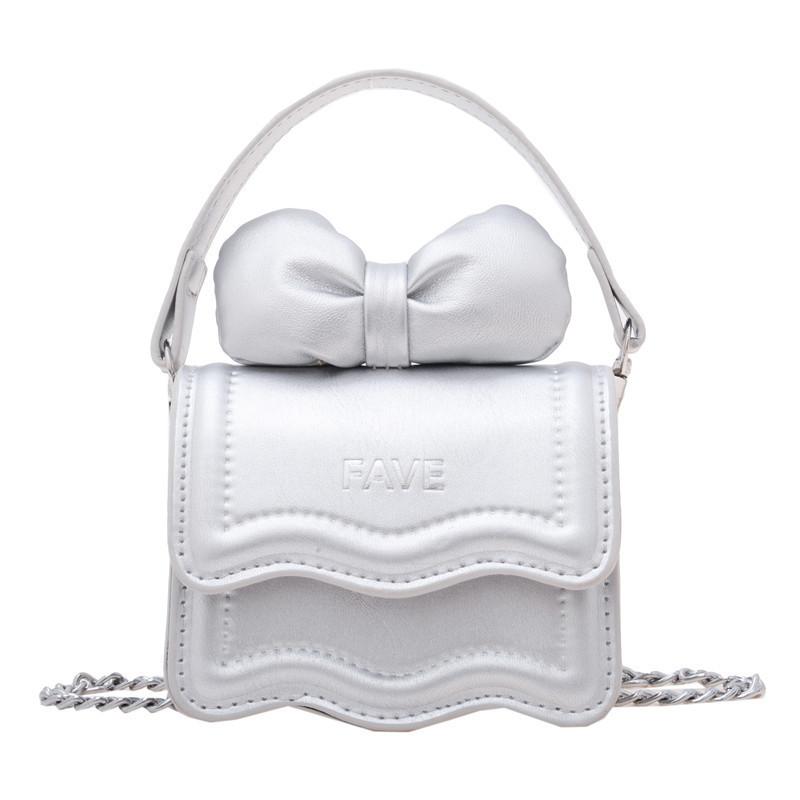 Fashionable Princess Coin Purse For Girls With Breathable Material Trendy Design Silver