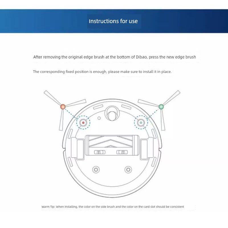 Applicable to Ecovacs Sweeping Robot X1/T10/T20/T8/T9 Series/N8 Sweeping Side Brush Hair Brush Accessories