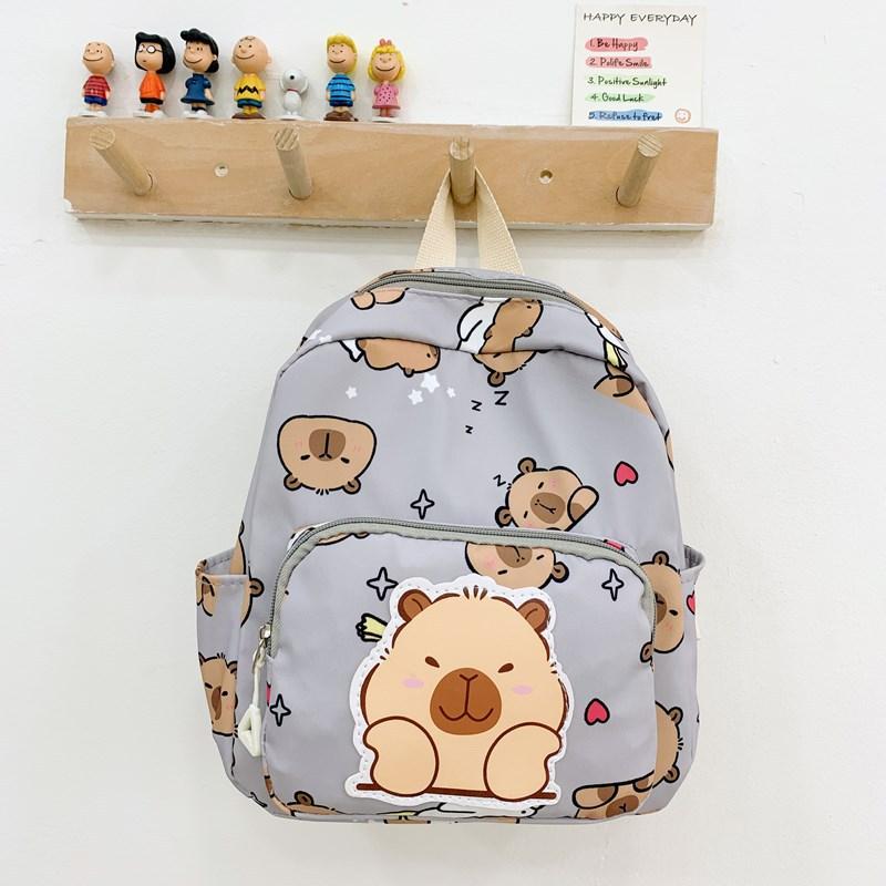 Kindergarten Primary School Students Schoolbag Cute Cute Kapibara Boys And Girls Backpack Printed Children S Backpack