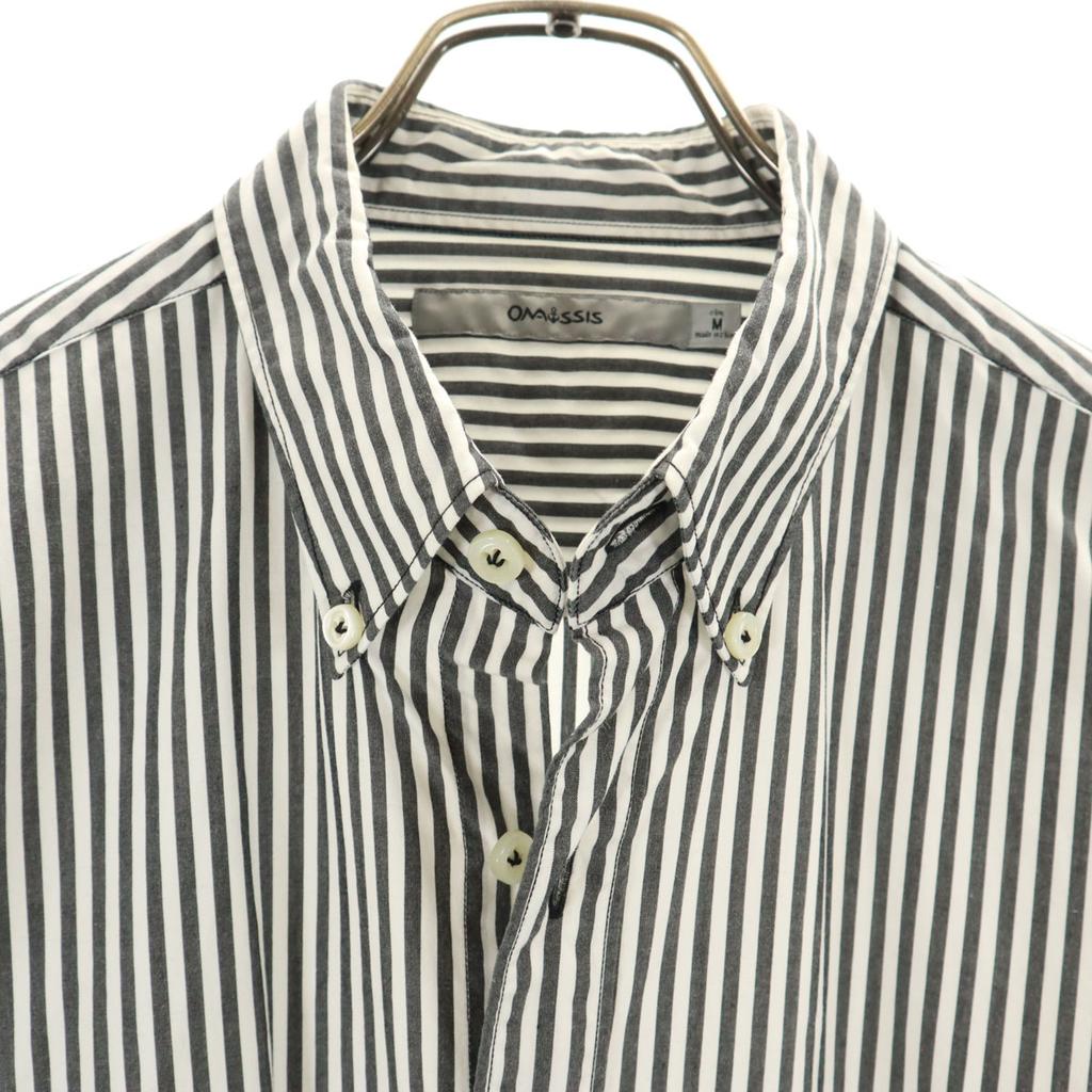 ONASSIS Striped Pattern Long sleeve Button down shirt M white Men's Used
