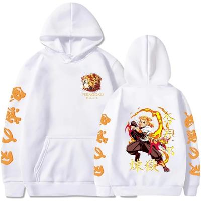 Bluzy Anime Męskie Damskie Kyojuro Rengoku Bluzy z Kapturem Oversize Harajuku Streetwear Odzież Męska