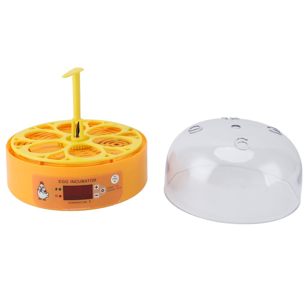 Incubator automat pentru 6 ouă, cu control al temperaturii, pentru incubare, pentru păsări de curte