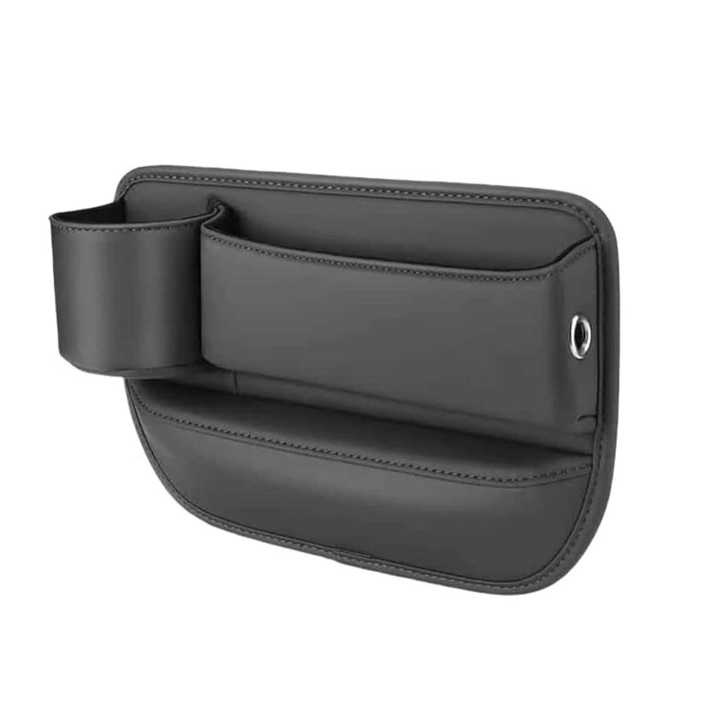 1pc Car Seat Gap Filler Organizer with Cup Holder PU Leather Car Side Seat Storage Box Multi-functional Car Interior Organizer F