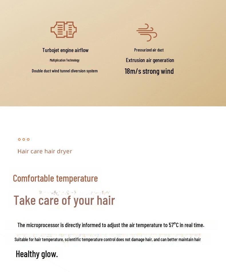 Folding Hair Dryer with Blue Light - Portable, Hot/Cold Settings, Ideal for Home, Salon, Dorm Use