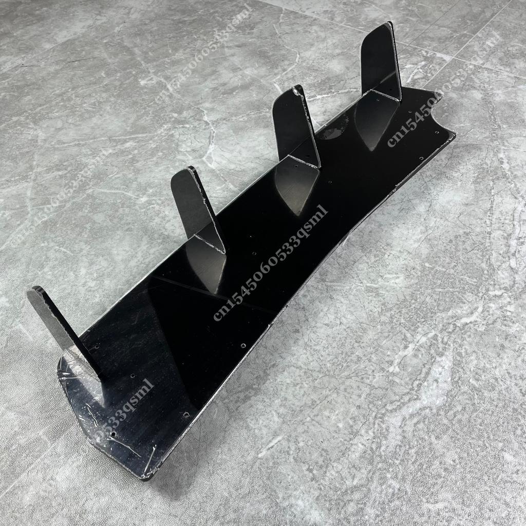 4 Fins Rear Bumper Diffuser Lip for Volkswagen Vw Polo Mk6 TSI TGI MPI 2017-2021 Hatchback Bodykit Splitter Bodykit Tuning ABS