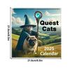 2025 Wall Calendar Funny Illustration Cat Calendar Wall Calendar Cute Desk Accessories Office Supplies for Planning Schedules