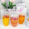 Bustine da 450ML con Cannuccia Contenitore per Succhi Sacchetti Durevoli per Bevande