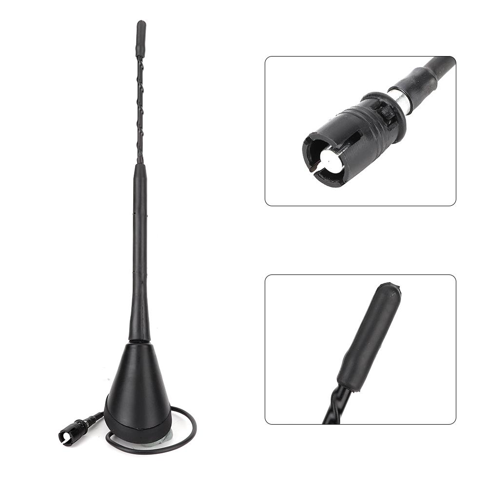Universal 9inch Car Black FM Radio AM Spiral Antenna Aerial Rod Mast with Base