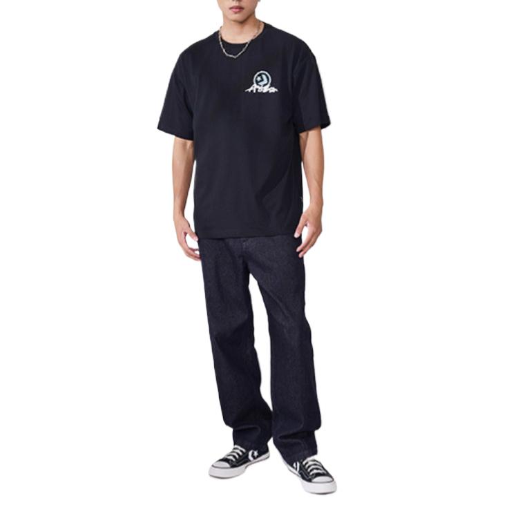 Converse T Shirts Unisex Multicolor Total Eclipse Crew Neck UCJ419-GHM