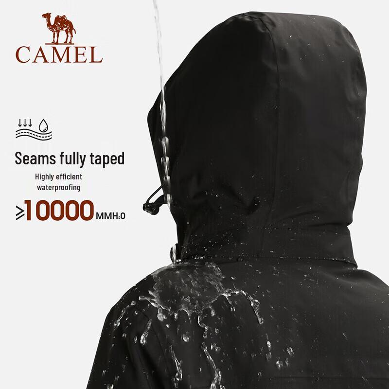CAMEL Women's 3-in-1 Waterproof Windproof Fleece-Lined Jacket 723CA6B010