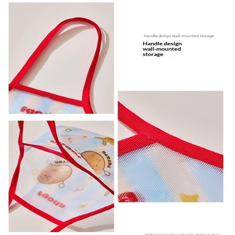 Wall-Mounted Kitchen Hanging Bag Cartoon Large Capacity Mesh Bags Hollow Breathable Vegetable Storage Bag