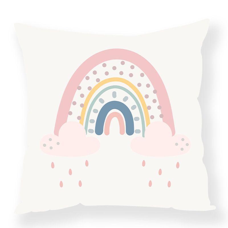 Vibrant Rainbow Print Cushion Cover For Sofa Perfect Home Pillow Case Decor