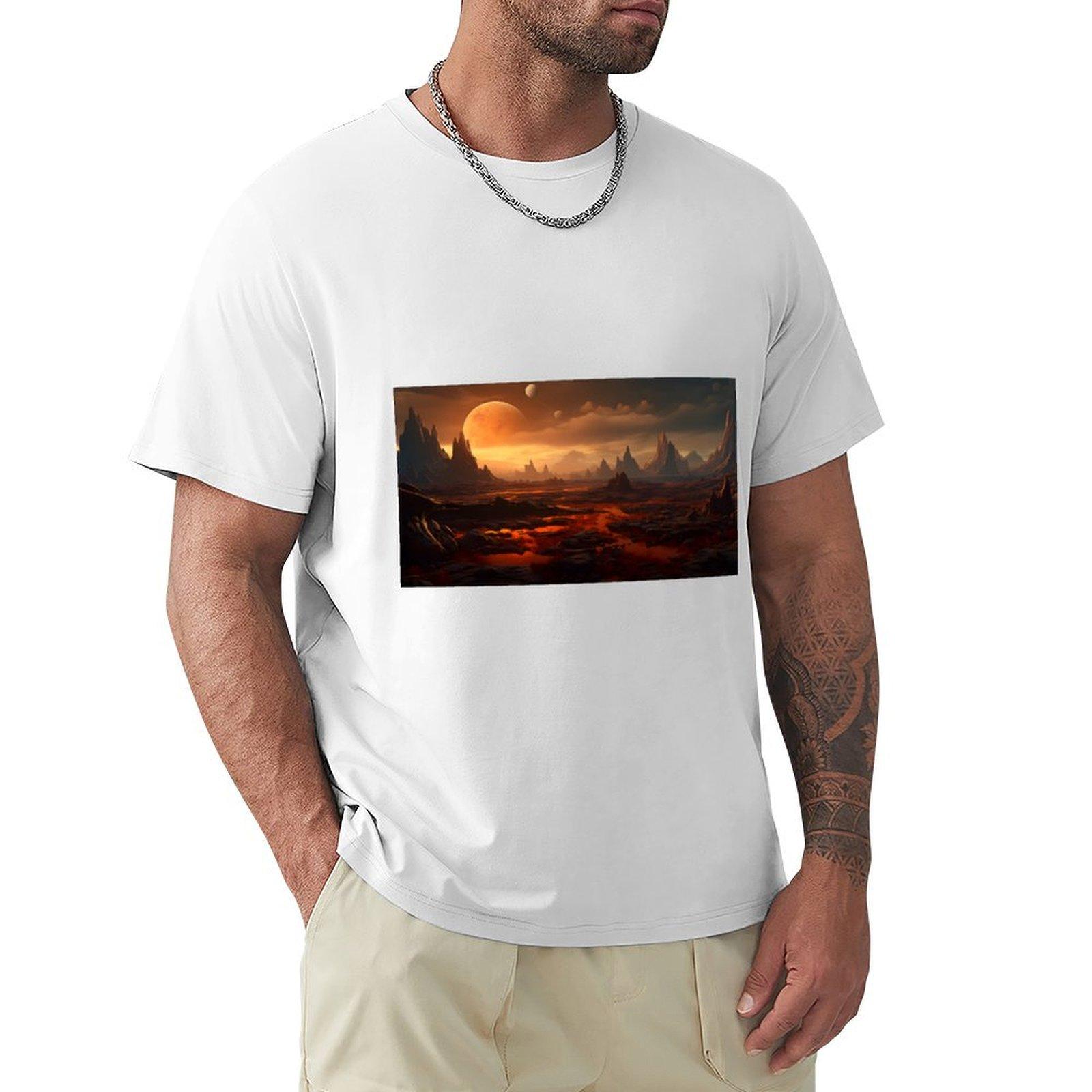 Mythical Creature Design Tshirt Basic Solid Color Casual Tee Shirt S