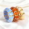 Vintage Acrylic Elastic Wide Bracelet Geometric Multi-Colored Chunky Stretch Wristband Bangle for Women Fashion Jewelry Gift