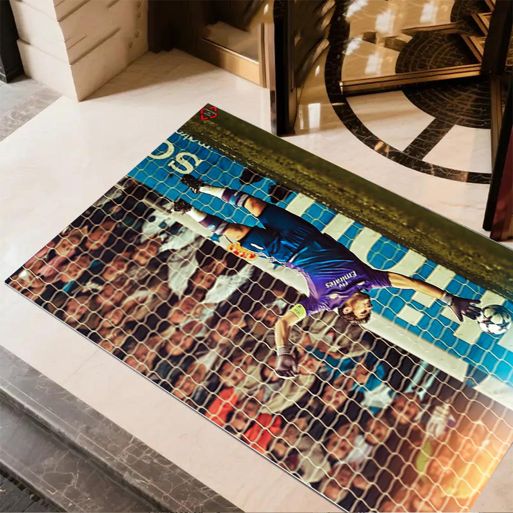 Goalkeeper Saves Ball. Area Rug Design for Playrooms Decorate room Kitchen Bedrooms Antislip Carpet Anime Office Decor Wedding Party Gift