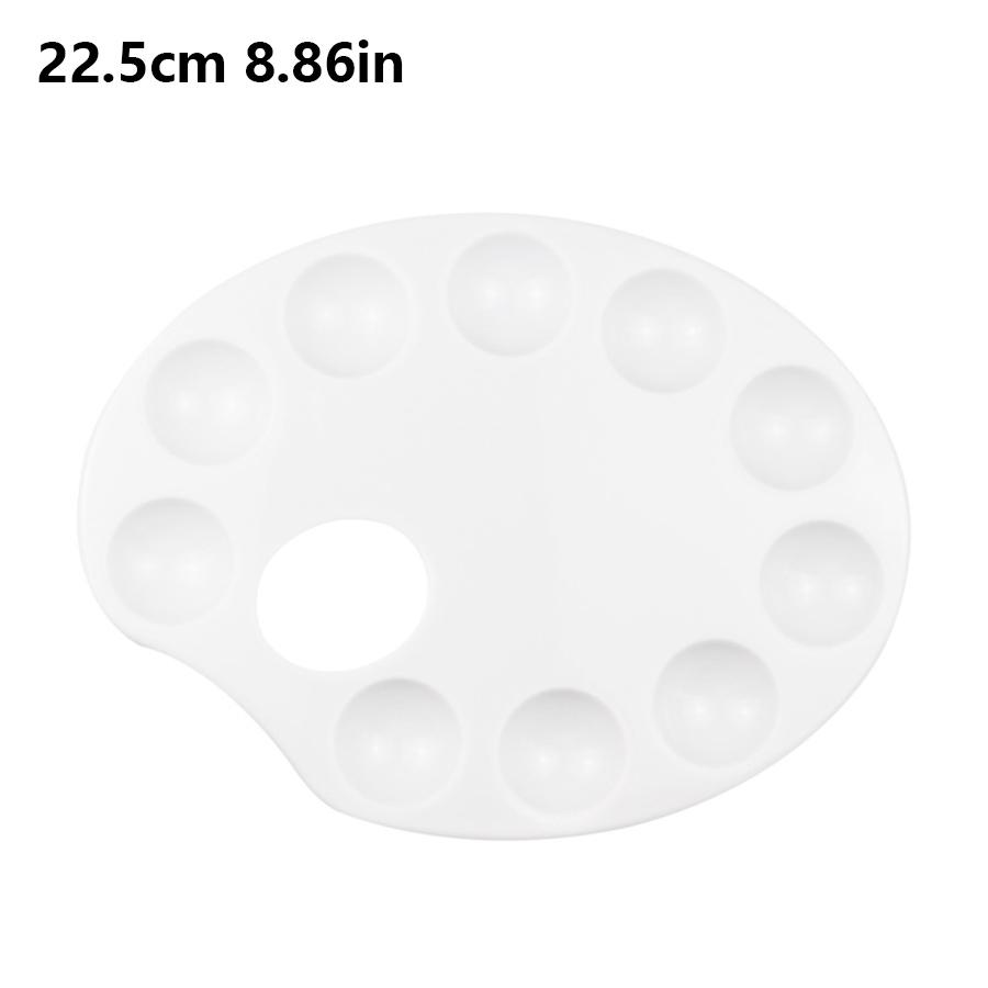 Multi-Shape Artist Palette Durable Plastic Paint Mixing Trays for Acrylic Watercolor Oil Painting Assorted Sizes Easy-Clean JXB
