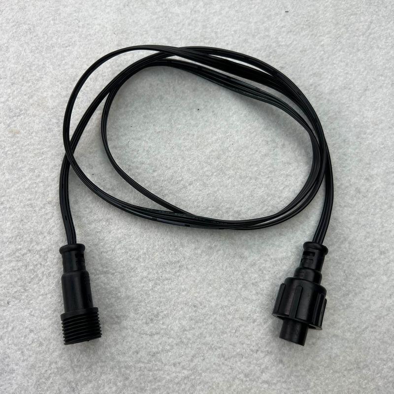 xConnect Type BLACK Flat 18AWG 3 Core Waterproof Extension Cable,one End with Male,the Other End with Female