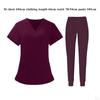 Einheitliches Scrub-Set Oberteil und Hose Bequem Maschinenwaschbar Stretch Unisex Kurzarm Multi
