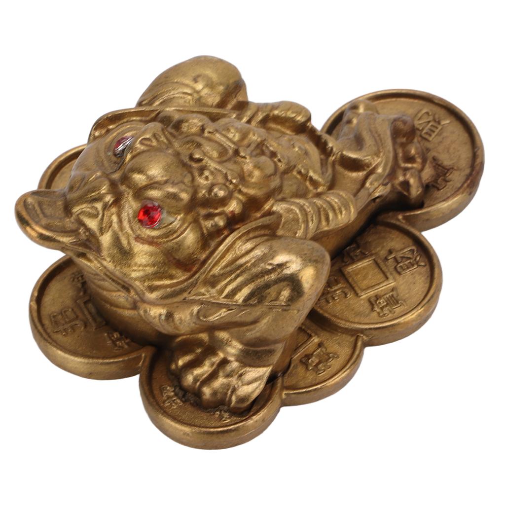 Brass Ornaments Frogs Shape Auspicious Mean Bring Luck Money Drawing Living Room Decoration