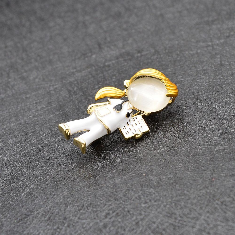 Fashion Cute Women Men Opal Enamel Doctor Nurse Brooches Pins Gifts For Medical Personnel Jewelry