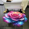 3D Visual Flower Rug Absorbent Floral Floor Mat with Anti-Slip Bottom Decorative Living Room Area Rug for Bedroom Bathroom Entryway