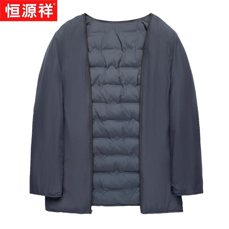 Hengyuanxiang Men's Mid-Length Wool Blend Lapel Overcoat