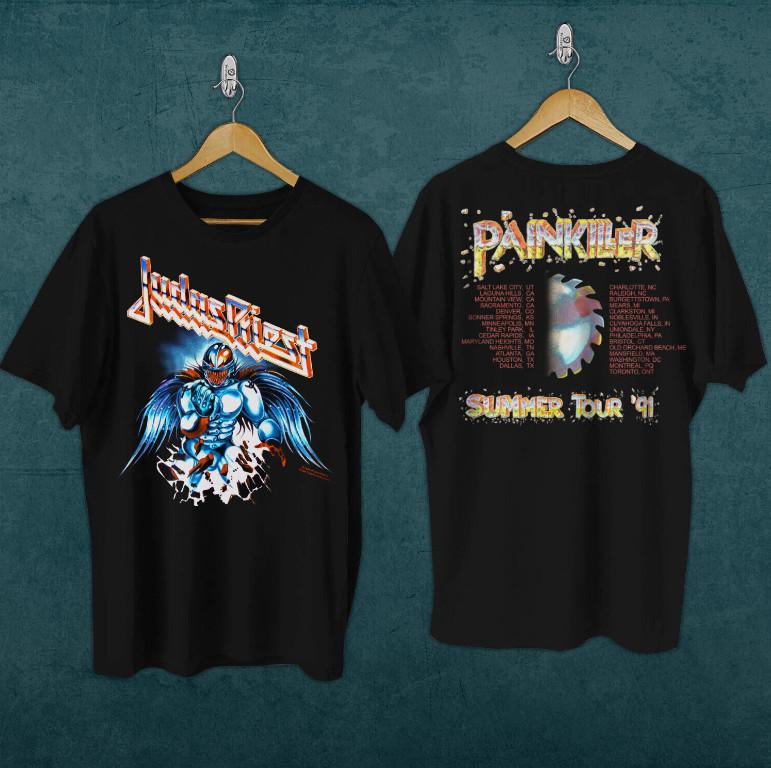 Винтажная футболка Judas Priest Rock Band Tour Brockum 1990-х, датированная 1991 годом, унисекс XXL