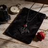 Gothic Vampire Bat Pendant Necklace With Alloy Geometric Design For Party Wear