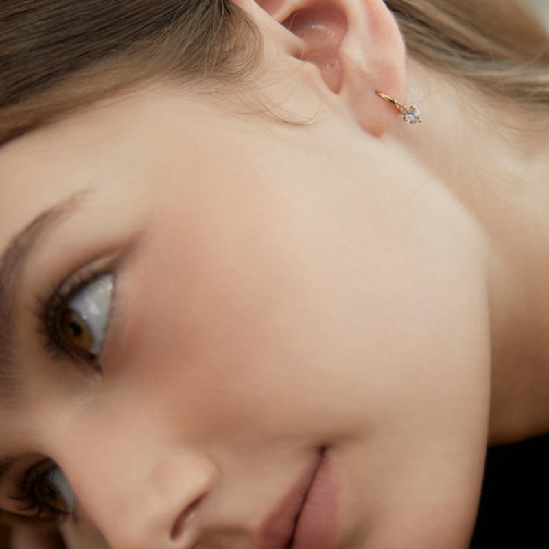 Tatiana (925 Silver) Cubic Sonata Hoop Earrings EC3165