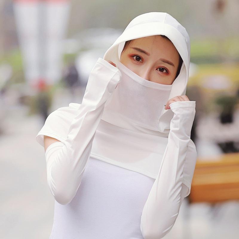 New Spring and Summer Hat Female Breathable Sunscreen Sun Hat Cap Cap Riding Outdoor Folding Mesh Ba