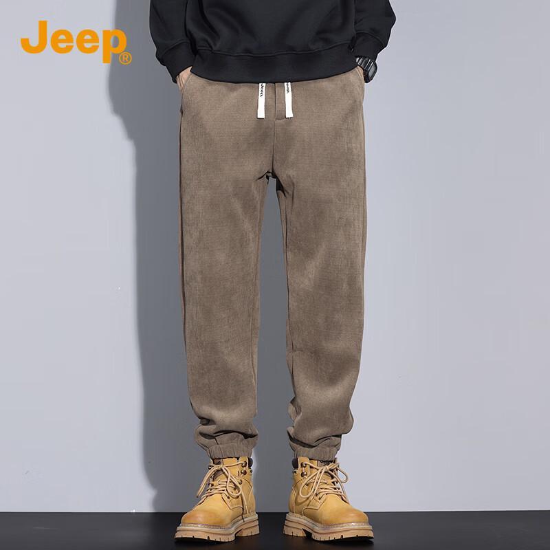 Jeep Men's Corduroy Tapered Sweatpants